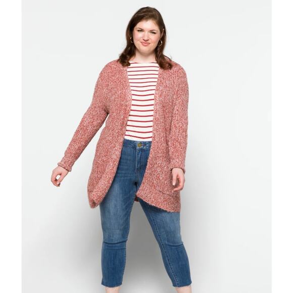 BB Dakota Steve Madden Odetta Open Pocket Cardigan Rust Women's Medium Fall - Picture 9 of 10